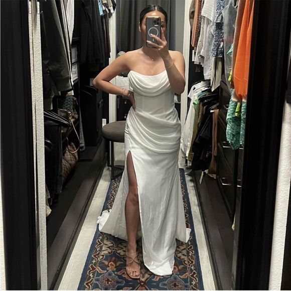 Katie‎ May Athens bridal formal gown illusion back size small - Picture 5 of 14